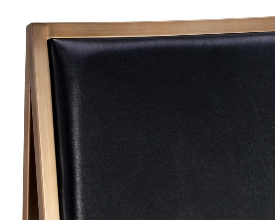 Blair Dining Chair - Antique Brass - Cantina Black by Sunpan