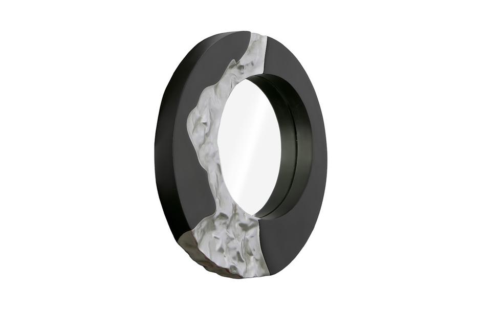Mercury Mirror, Black, Silver Leaf by Phillips Collection