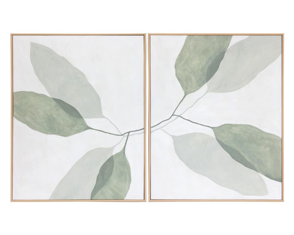 CALM REFLECTION (SET OF 2) - 40" X 50" - NATURAL FLOATER FRAME by Sunpan