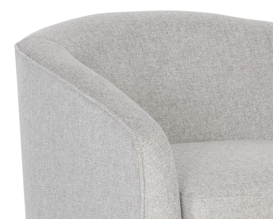 Hazel Swivel Lounge Chair - Belfast Heather Grey by Sunpan