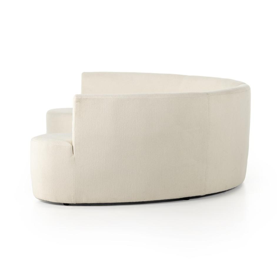 Sanda Dining Banquette In Kerbey Ivory by FOUR HANDS