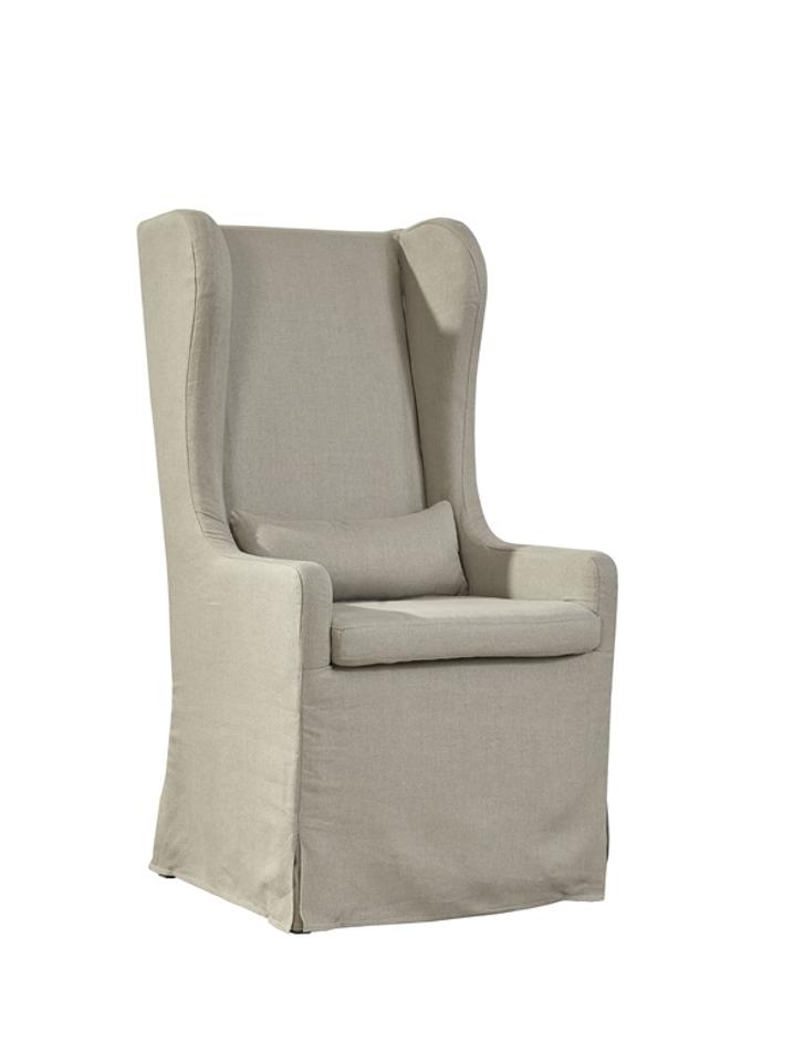 Highback Linen Host Chair by Furniture Classics