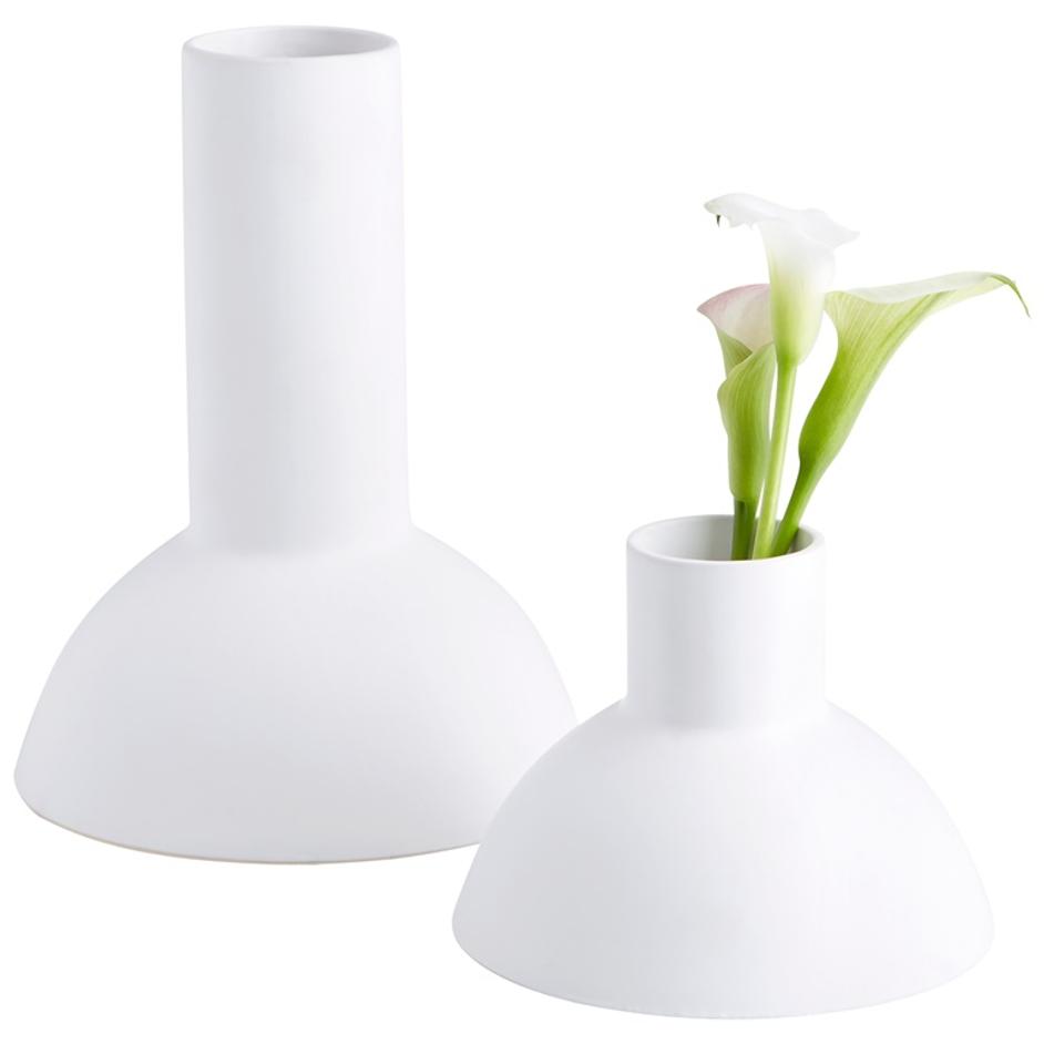 Purezza Vase in White by Cyan Design