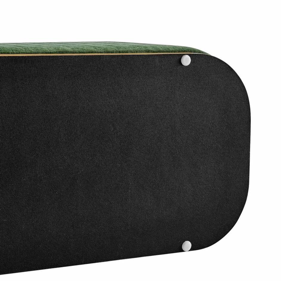 Clinton Chenille Storage Bench, Seneca Green  by New Pacific Direct