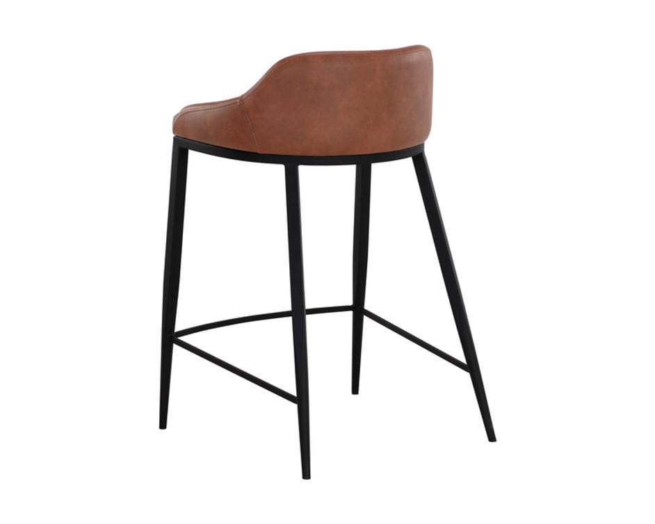 ASTRA COUNTER STOOL - BLACK - CINNAMON BROWN by Sunpan