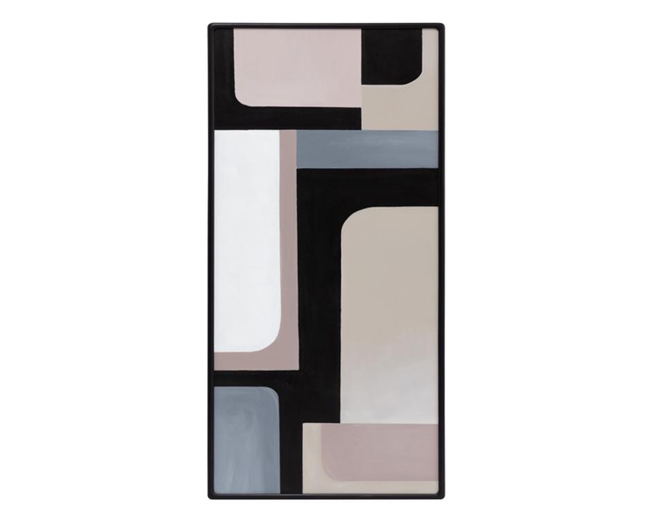 RADICAL INTERPRETATION (SET OF 3) - 28" X 66" - BLACK FLOATER FRAME by Sunpan