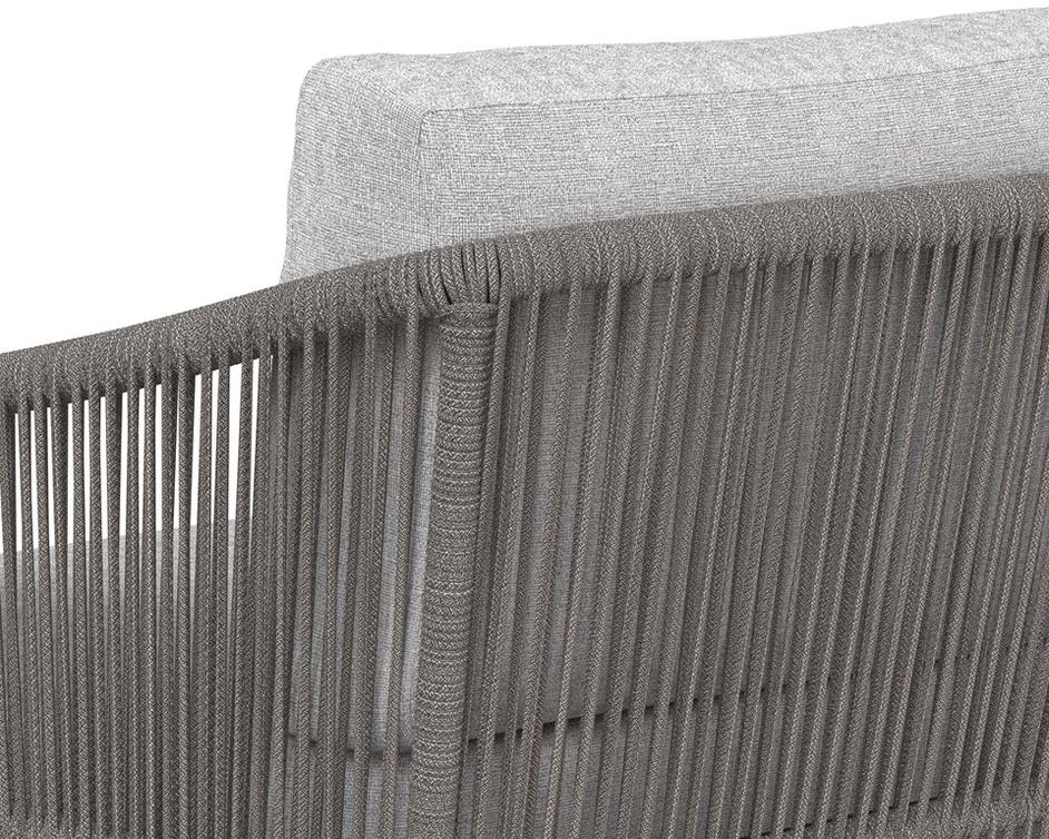 ALLARIZ SWIVEL ARMCHAIR - WARM GREY - GRACEBAY LIGHT GREY by Sunpan