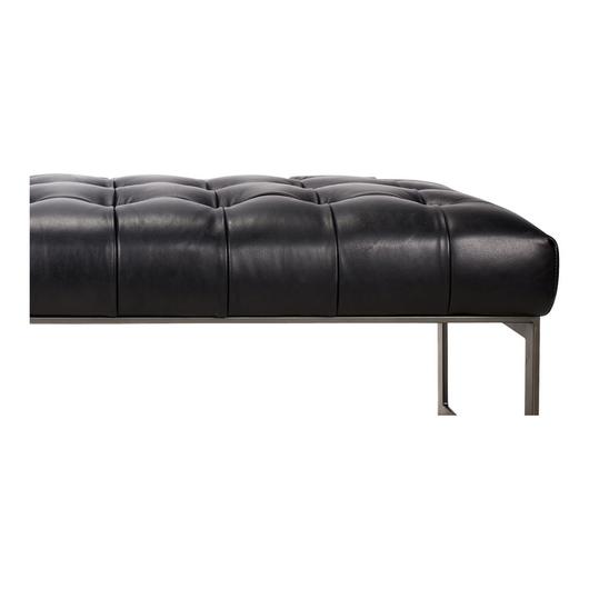 WYATT LEATHER BENCH BLACK by Moes Home