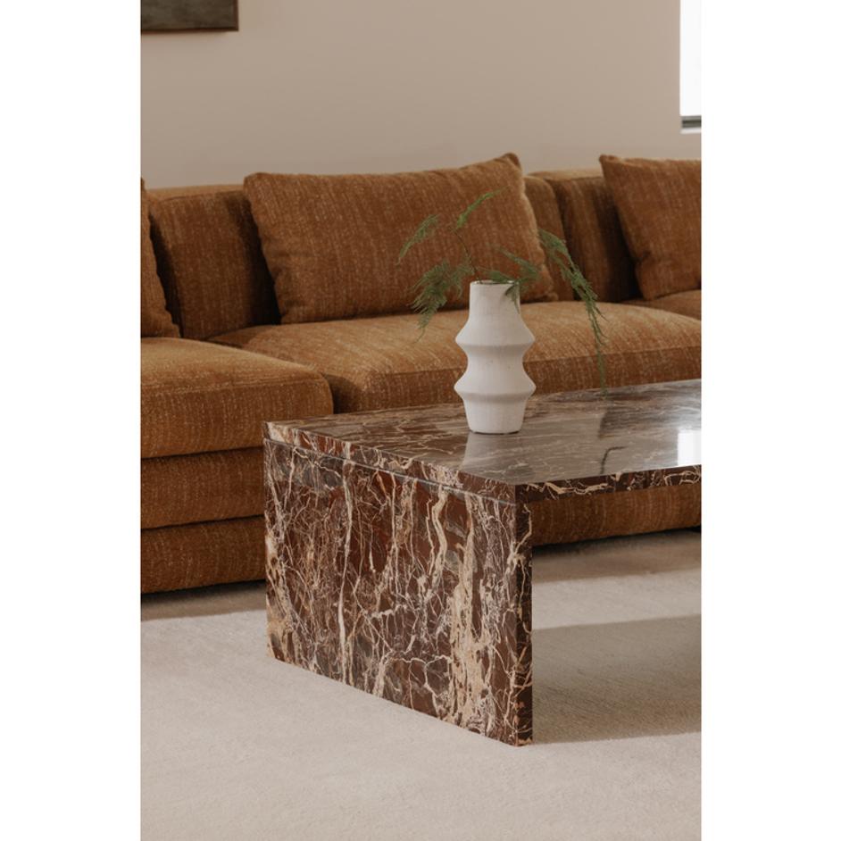 Rosa Coffee Table Rosso Levanto Marble by Moes Home