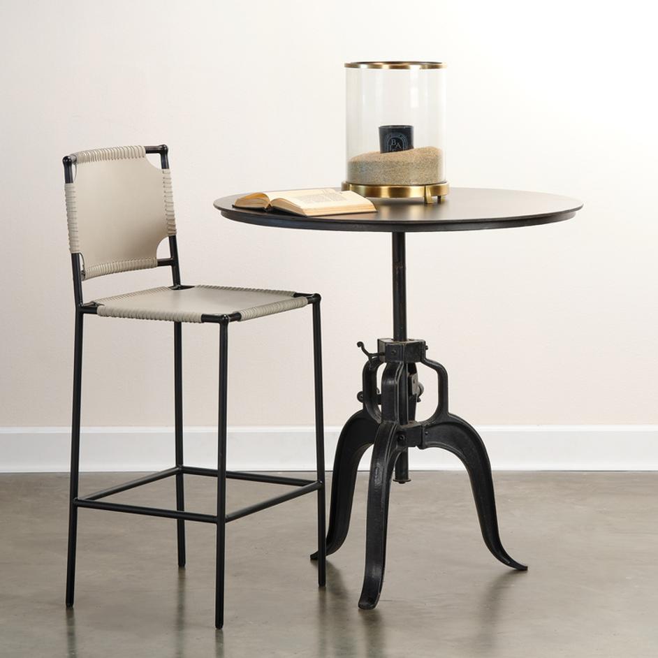 Americana Iron Crank Table, Gun Metal by Jamie Young