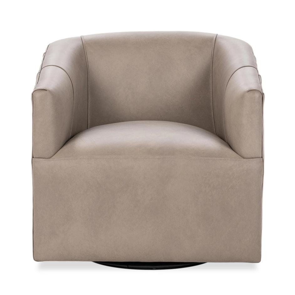Vernon Leather Swivel Chair Lush by Classic Home