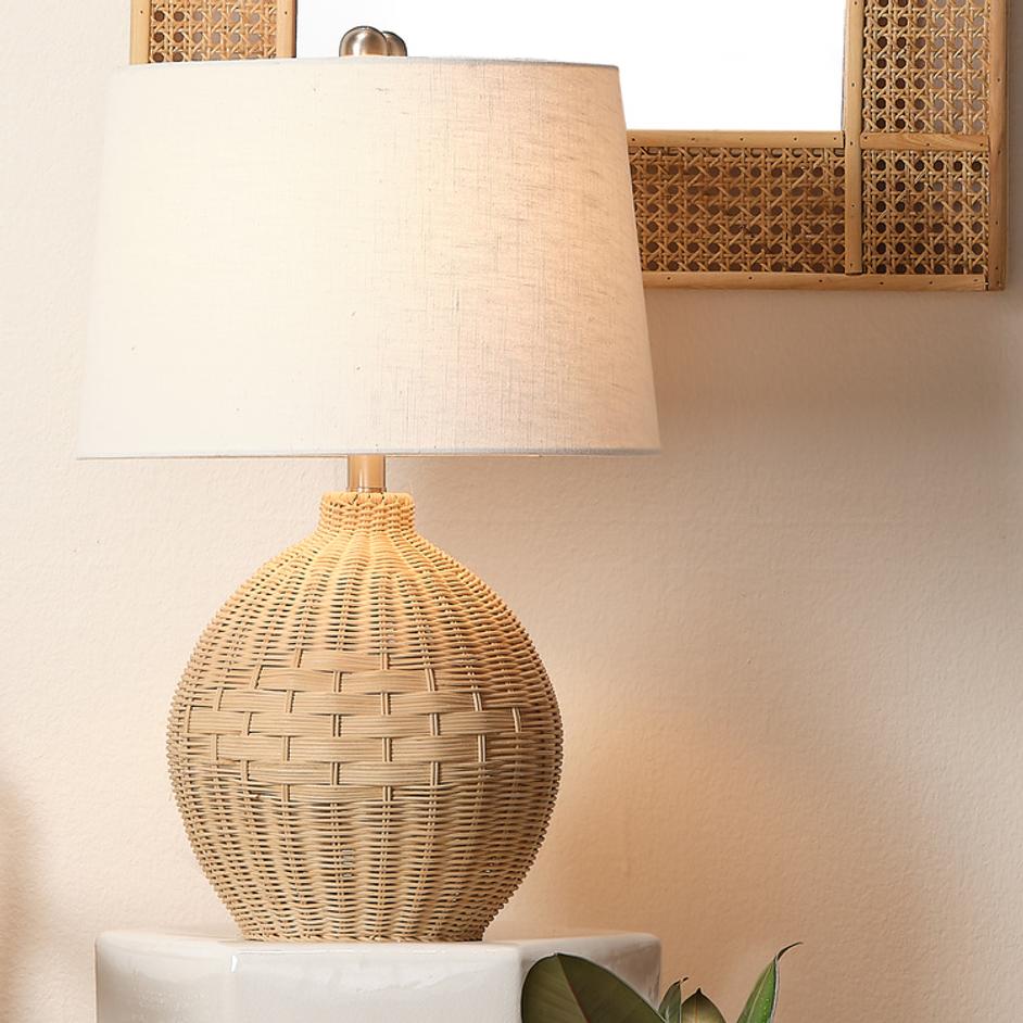 Cape Rattan Table Lamp, Natural by Jamie Young