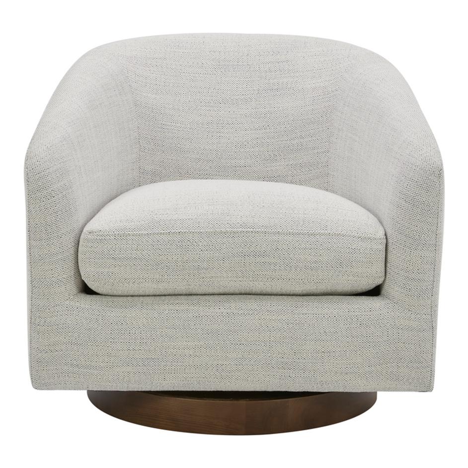 Oscy Swivel Chair Splashed White by Moes Home