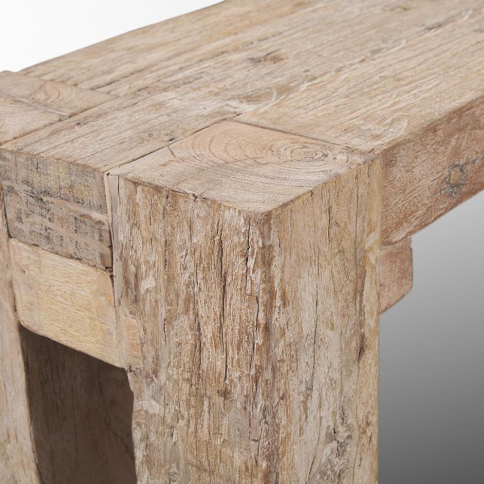 McArthur Whitewash Reclaimed Wood Bench by Mercana