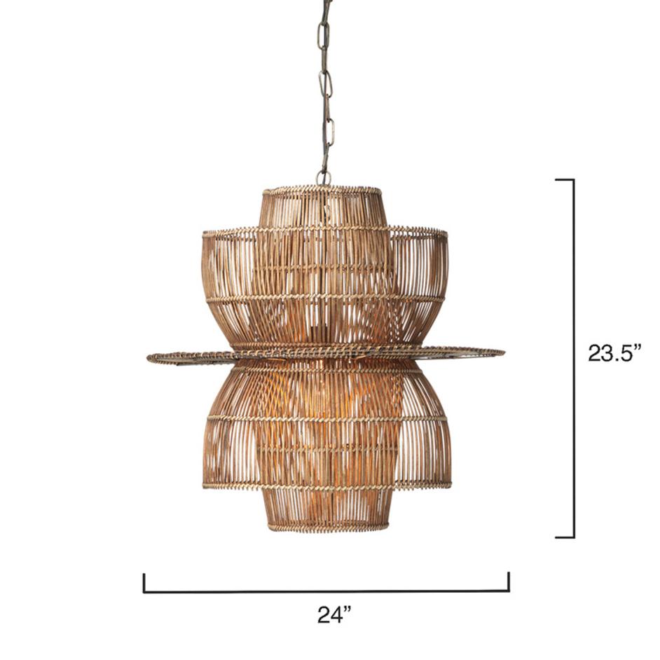 Nazas Rattan 1-Light Pendant by Jamie Young