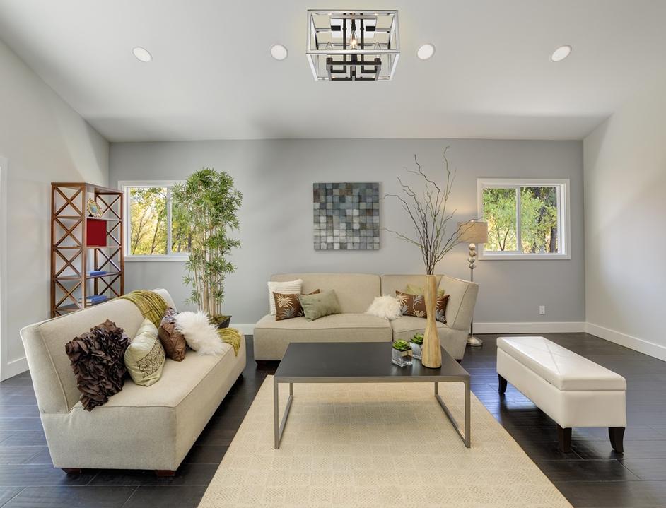 Quadra 4 Light Flush Mount in Chrome + Black Finish by Z-Lite