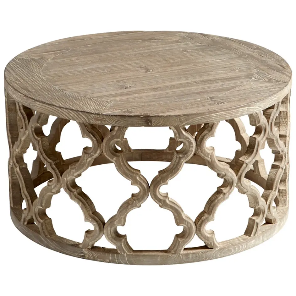 Sirah Coffee Table In Weathered Pine by Cyan Design