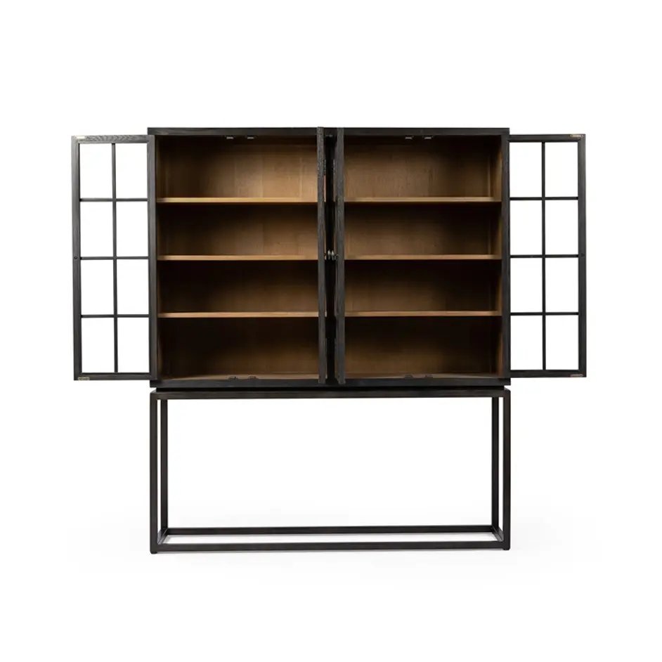 Palmer Cabinet in Charcoal Oak Veneer by FOUR HANDS