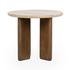 Idella Travertine Round End Table by Classic Home