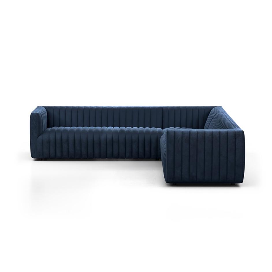 Augustine 3 Pc Sec Sofa In 105 In Navy by FOUR HANDS