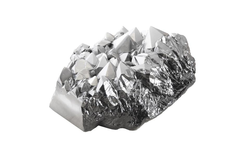 Cast Crystal Tabletop Accent, Liquid Silver, Large by PHILLIPS COLLECTION