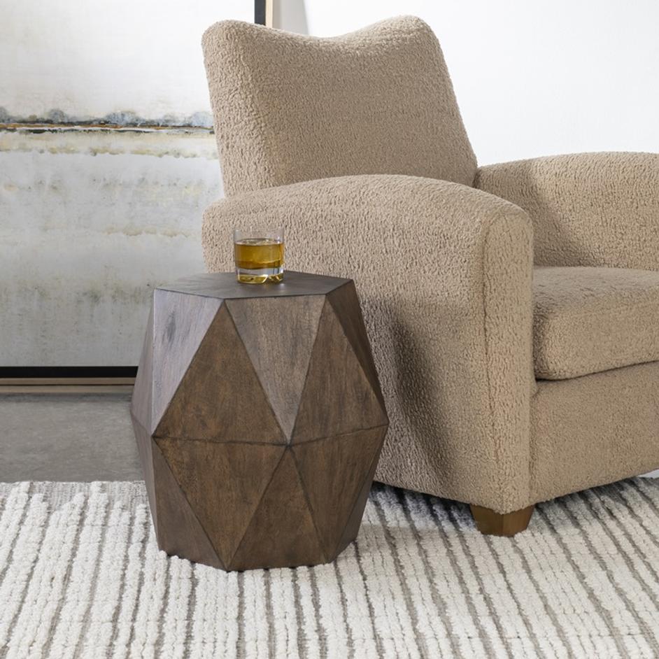Volker Honey Geometric Accent Table by Uttermost