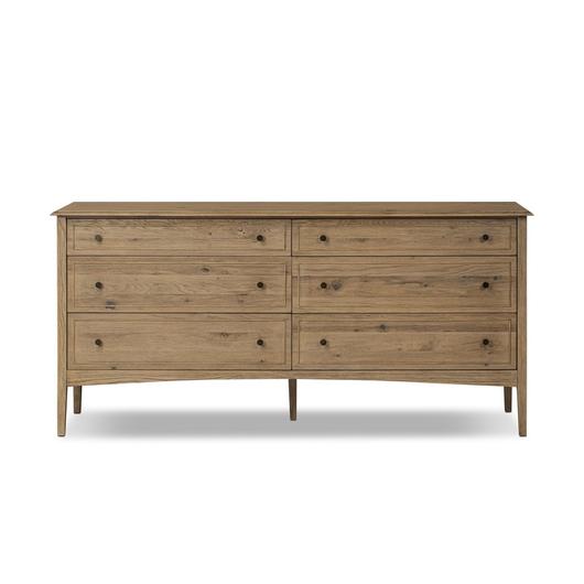 Maggie 6 Drawer Dresser - Aged Smoked Oak Resawn by Four Hands