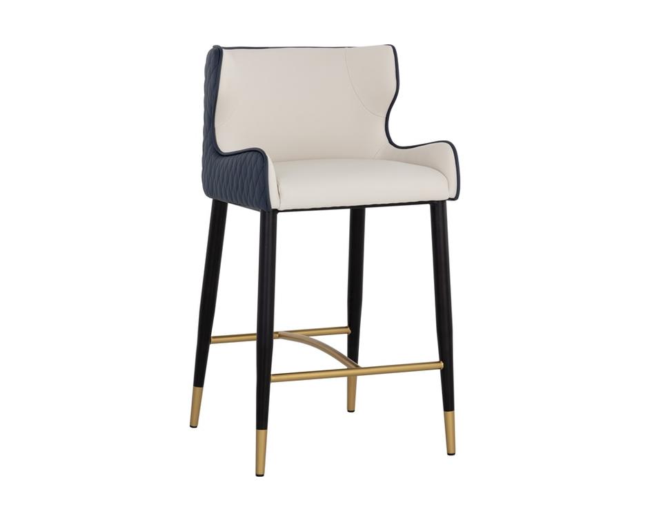 GIANNI COUNTER STOOL - DILLON CREAM / DILLON THUNDER by Sunpan