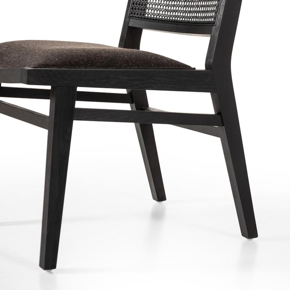 Sage Dining Chair In Antwerp Noir And Brushed Ebony Beech And Brushed Ebony Cane by Four Hands