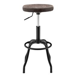 Eaton Gaslift Bar Stool In Vintage Coffee Brown by New Pacific Direct