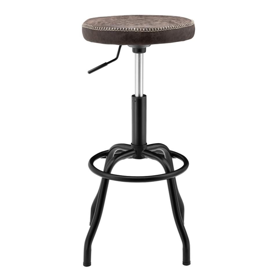 Eaton Gaslift Bar Stool In Vintage Coffee Brown by New Pacific Direct