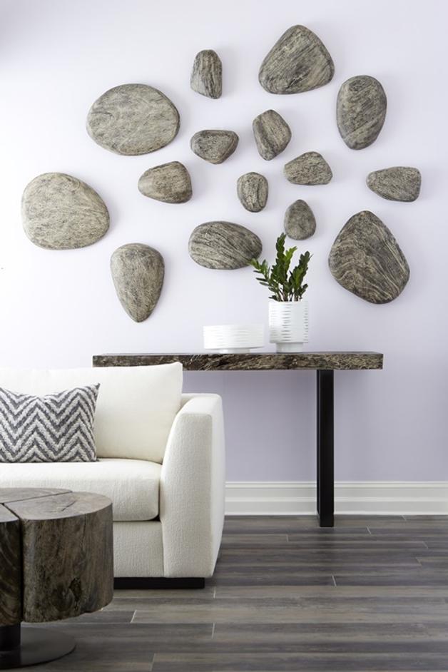 River Stone Wall Tile, Grey Stone, Large by PHILLIPS COLLECTION
