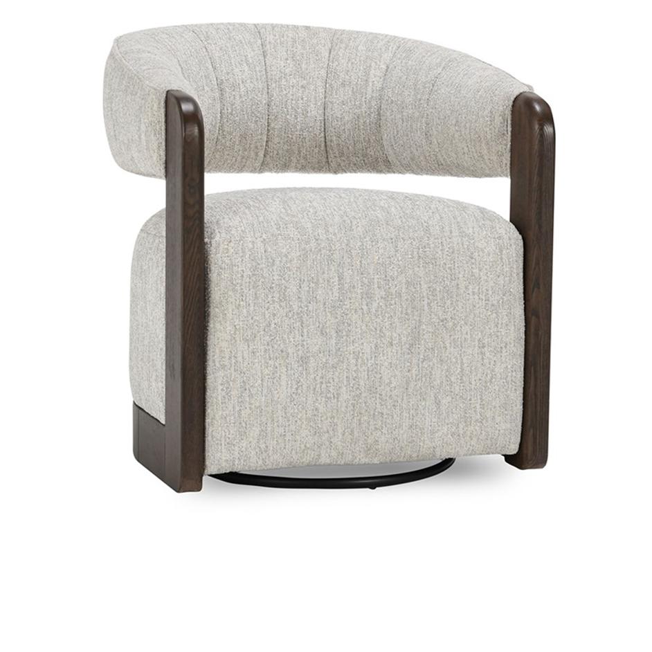 James Swivel Accent Chair Glacier Gray by Classic Home