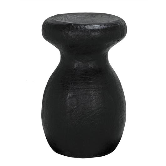 Samson Stool/Side Table, Black Burnt Resin by Noir Furniture