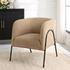 Jacobsen Tan Shearling Barrel Chair by Uttermost