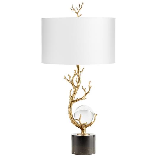 Autumnus Table Lamp in Gold Leaf by Cyan Design