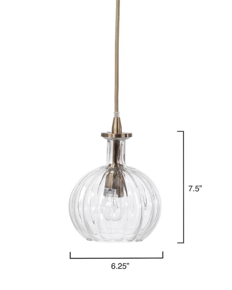 Sophia Carafe 1-Light Glass Pendant by Jamie Young