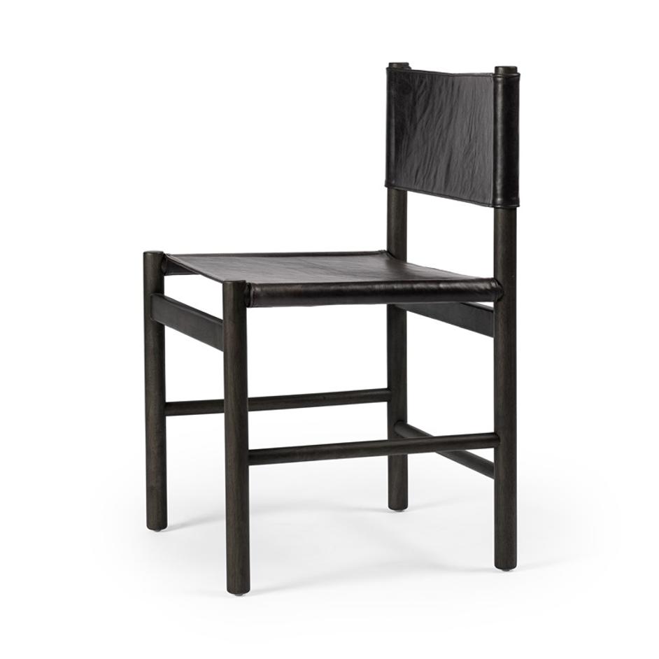 Kena Dining Chair In Charcoal Parawood by FOUR HANDS