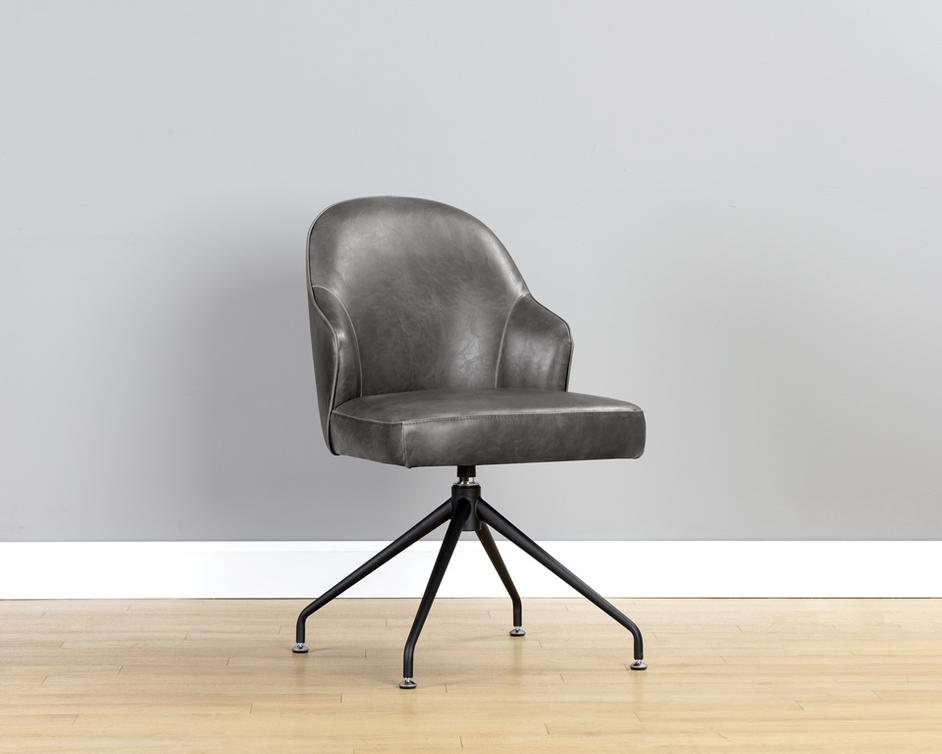 Bretta Swivel Dining Chair - Overcast Grey by Sunpan