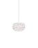 Eos Micro Hardwired Pendant in White with White Cord by UMAGE