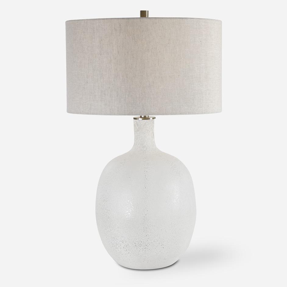 Whiteout Mottled Glass Table Lamp by Uttermost