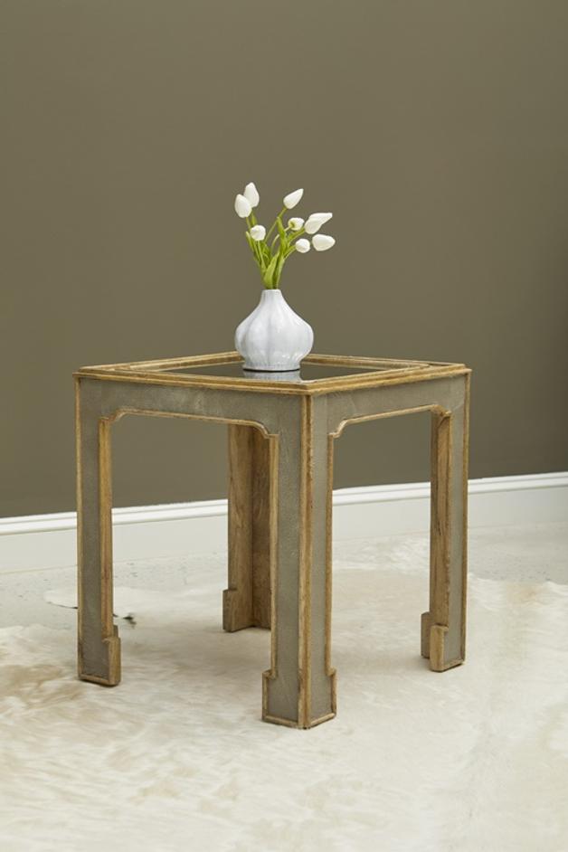 Art Deco Side Table with Mirror Top by Pulaski Furniture