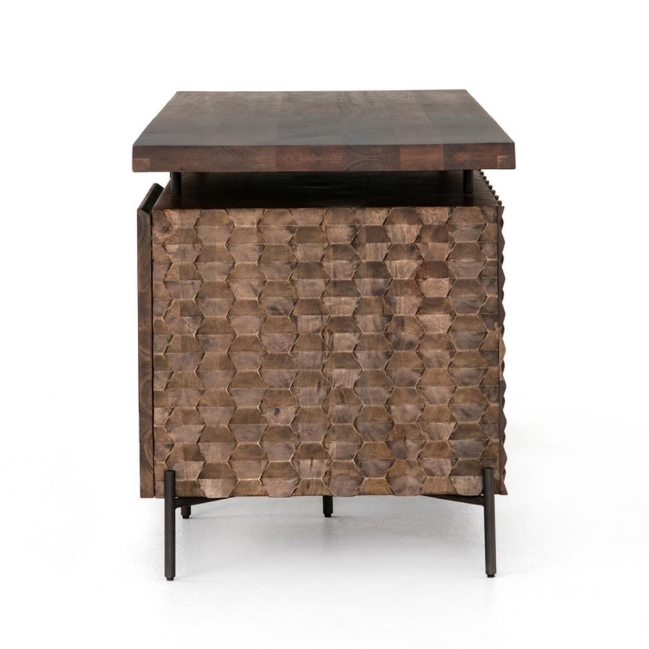 Raffael Desk In Antique Brown by FOUR HANDS