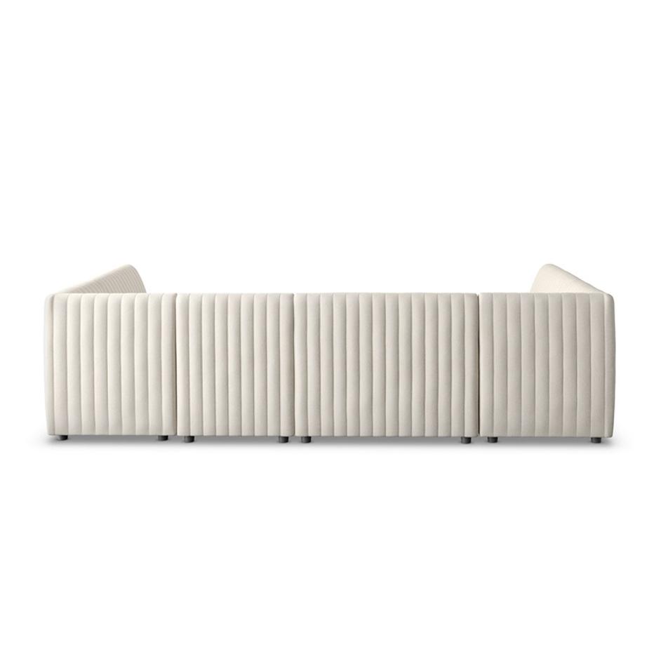 Augustine Dining Banquette, U Shape - Capri Oatmeal by Four Hands