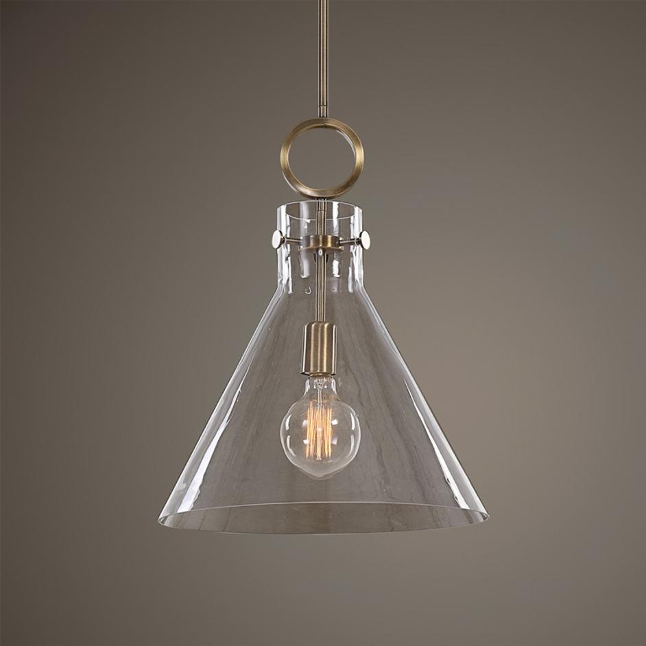 Imbuto Funnel Glass 1 Light Pendant by Uttermost