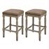 Ernie Counter Stool Drift wood Legs In Nubuck Chocolate by New Pacific Direct