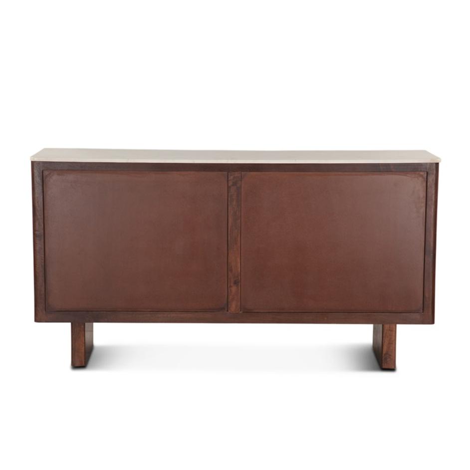 Amalfi 68" Mango Wood and White Marble Sideboard by Home Trends & Design