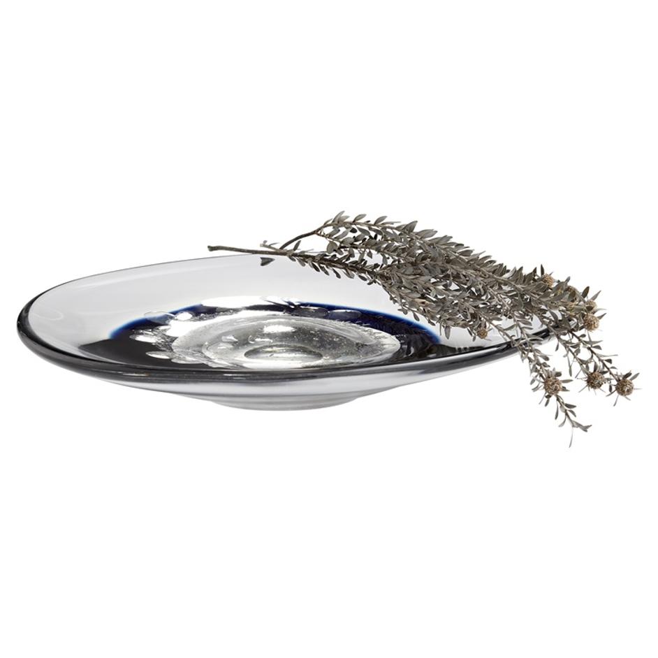 Silicone Nova Plate in Clear and Cobalt by Cyan Design