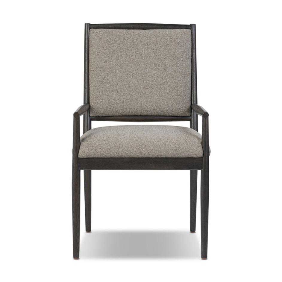 Glenview Dining Armchair In Weslie Feather-Smoked Black Oak by Four Hands