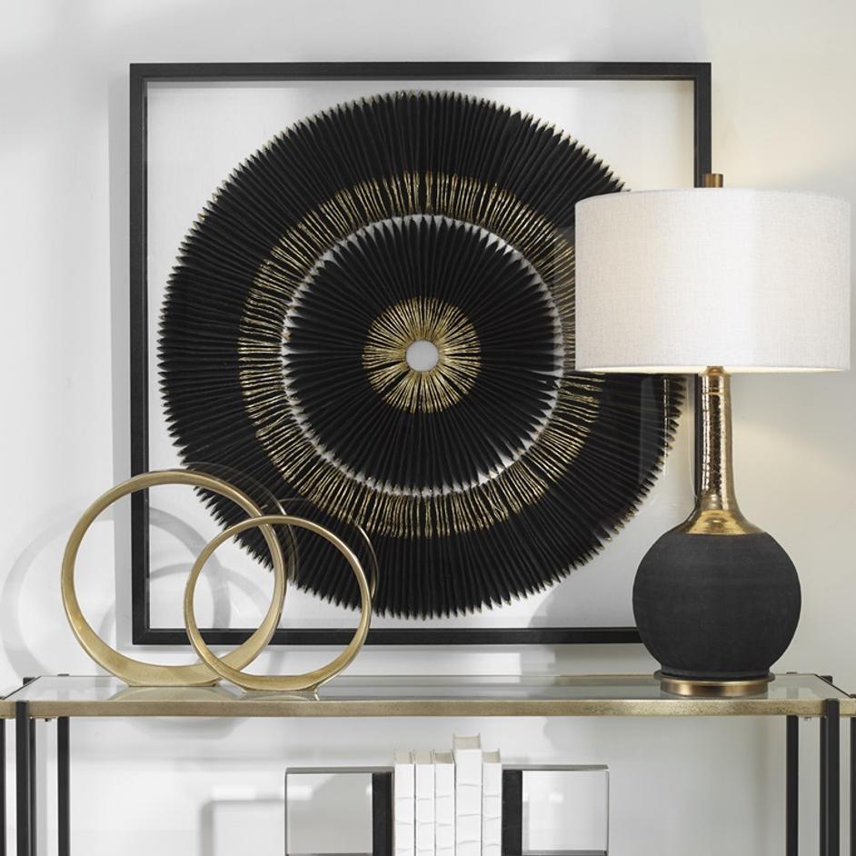 Sandara Black And Gold Shadow Box by Uttermost
